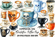Halloween Skeleton Coffee Cup PNG, an Illustration by Craft Nest (Thumbnail 1 of 6)