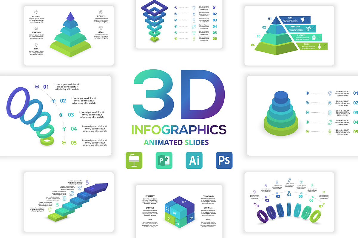 3D Presentation Canva Template