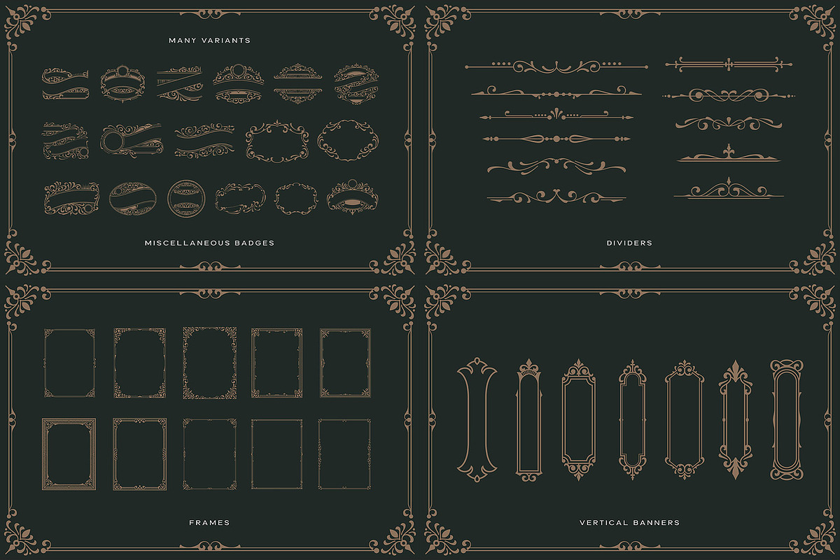 Vintage Font Bundle & Ornaments, a Font by Arterfak Project (Photo 12 of 13)