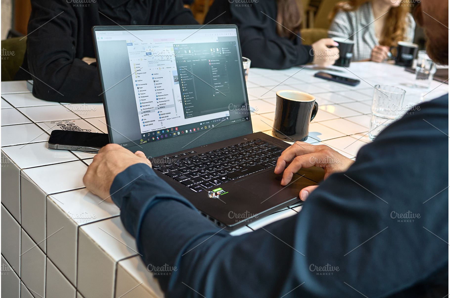 Business professional working on, a Business Photo by wip3out