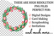 Valentine Wreath Watercolor Clipart, an Illustration by Daily.Designs (Thumbnail 2 of 5)