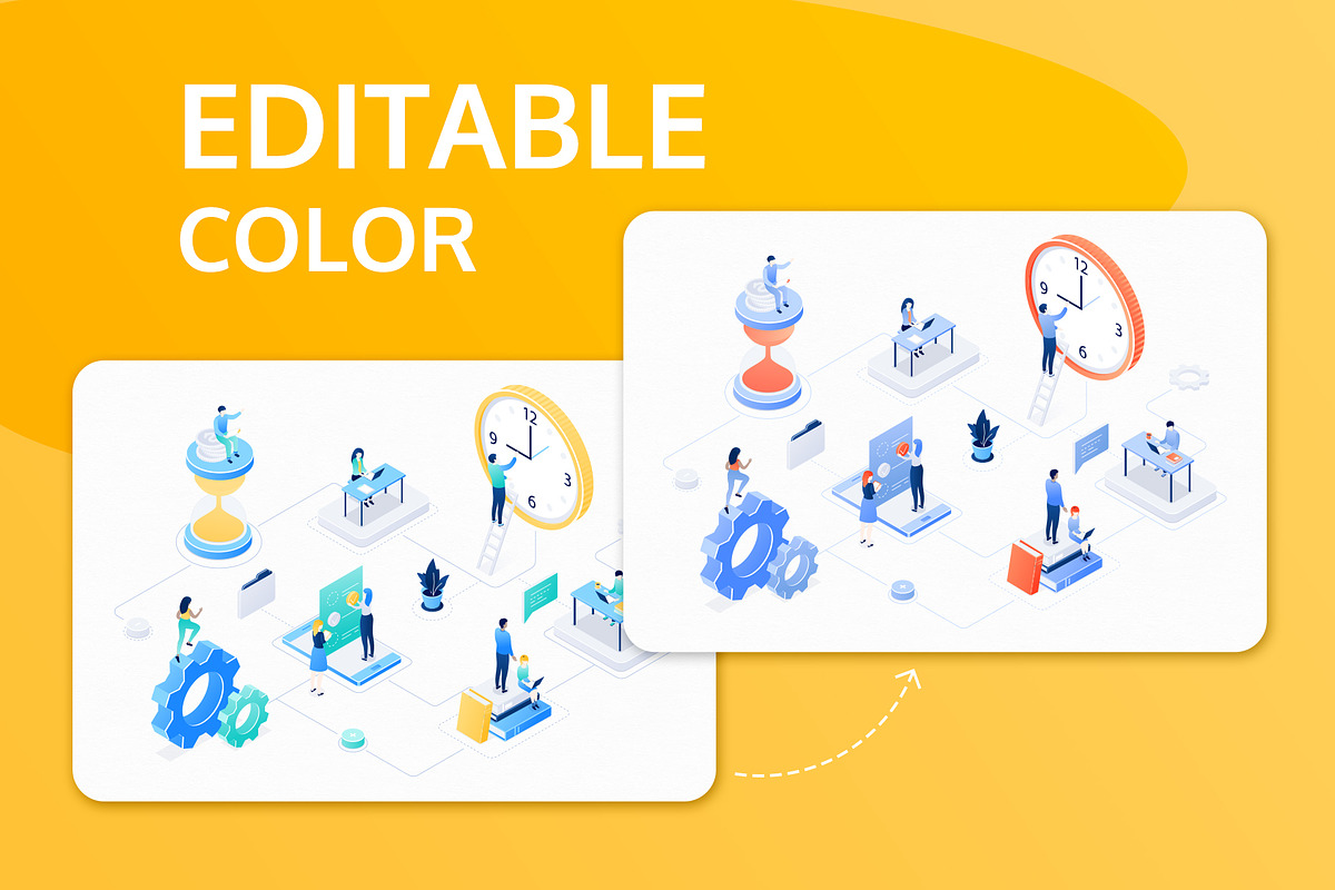 Isometric Illustrations Bundle, an iPhone Mockup by Boyko Pictures (Photo 2 of 9)