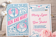 Mega Set Vintage Wedding Invitations, an Invitation Template by OneVectorStock (Thumbnail 18 of 18)