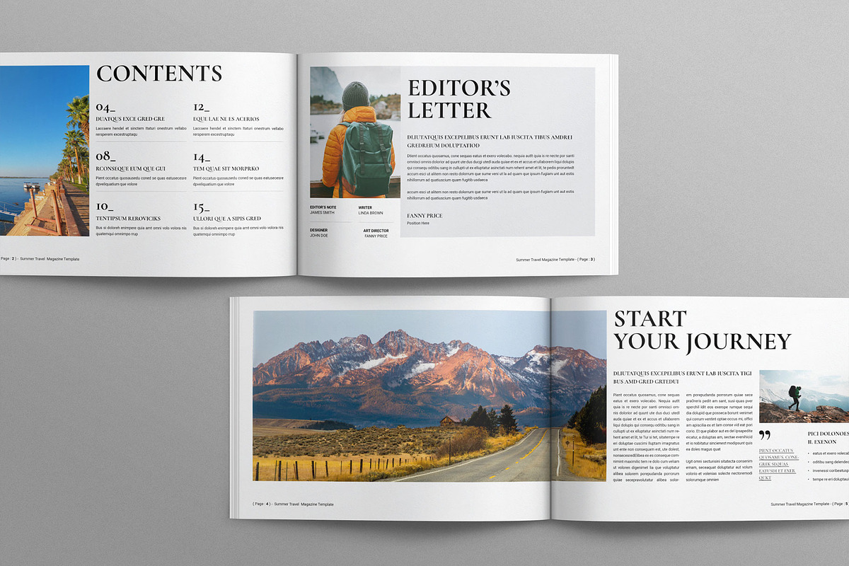Summer Travel Magazine Template Land preview 3