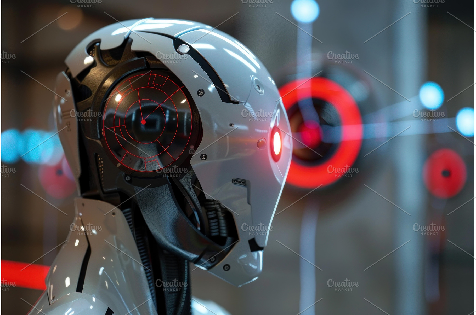 Robot scanning with head display, a Technology Photo by Ylivdesign