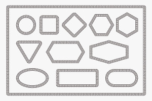 Set of Greek theme frame vector, an Object Graphic by DOMHOUZE