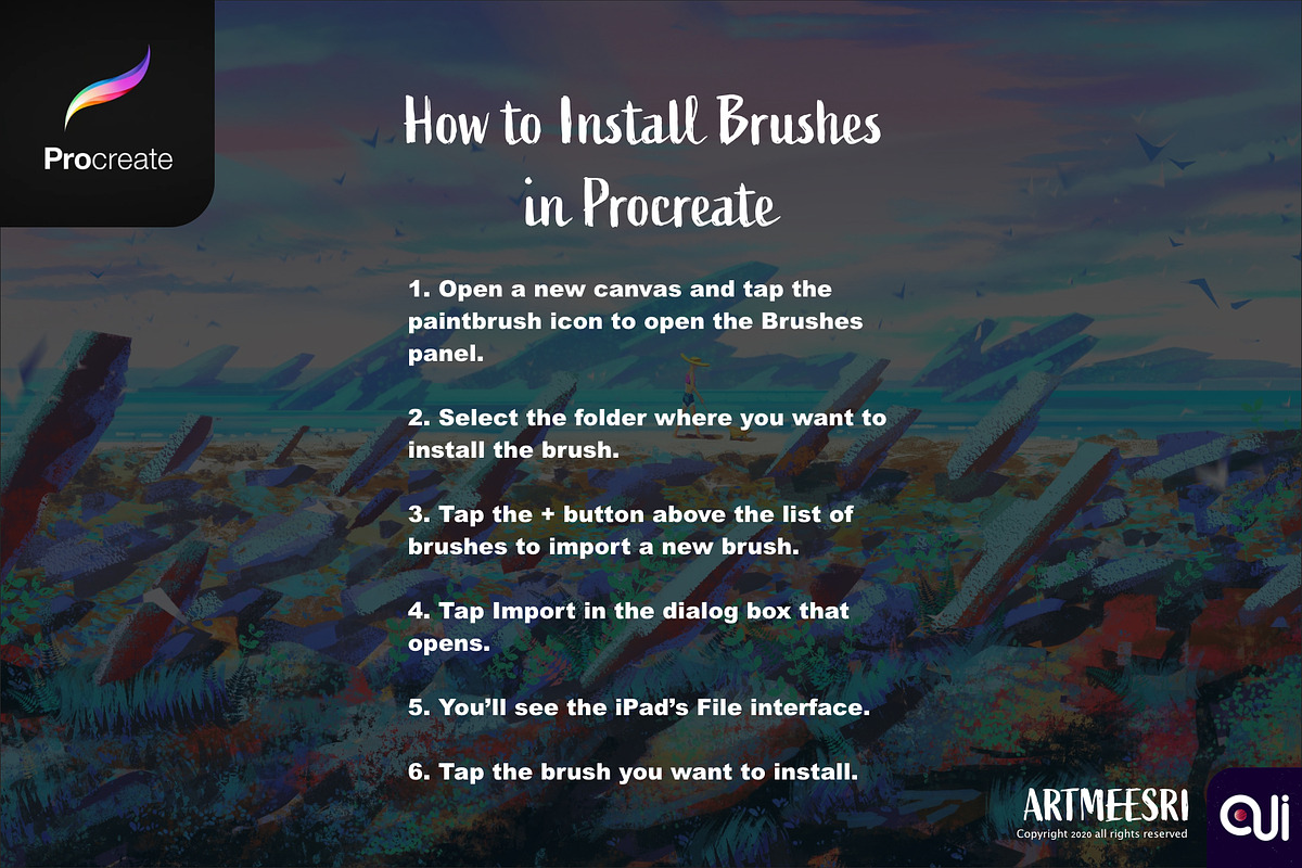 Procreate Brushes set : Painting, a Brush Add-On by Artmeesri (Photo 5 of 6)