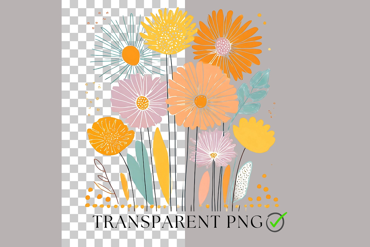 Boho Flower Clipart Abstract, a Decorative Illustration by Nicole Branger Art (Photo 4 of 19)