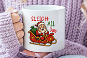 Funny Santa Claus Sleigh All Day PNG, an Illustration by Daily.Designs (Thumbnail 4 of 5)