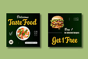 Fast Food Restaurant Social Media, a Social Media Template by MightyDesign (Thumbnail 3 of 8)