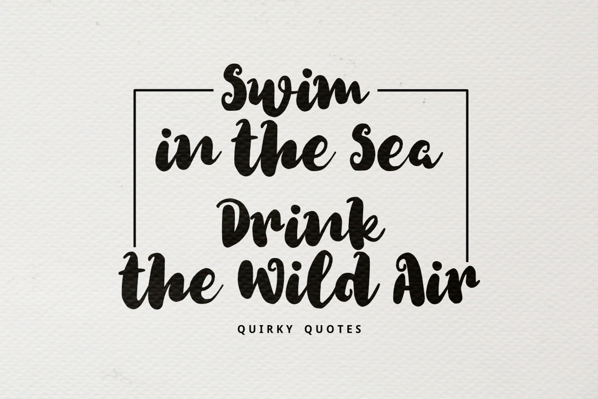 Quirky Font preview 3