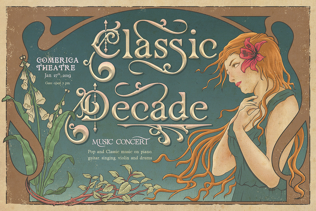 Renaissance Garden - Layered font preview 3