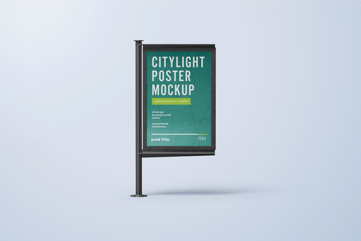 Citylight Poster Mockup Set, a Print Template by mockupatelier (Photo 6 of 12)