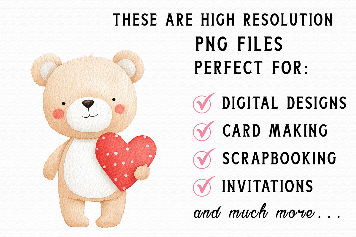 Watercolor Valentine's Day 42 PNG, an Illustration by Libby Wishes (Photo 6 of 7)