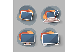 an electronic devices in set cartoon, a Technology Illustration by IfH