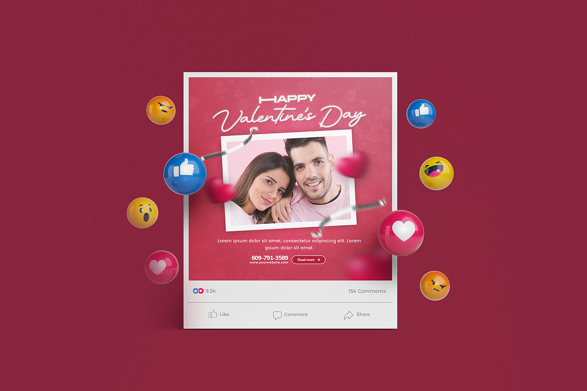 Valentine's Day Social Media Bundle, a Social Media Template by Saman Osama (Photo 13 of 14)