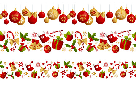 Merry Christmas seamless border