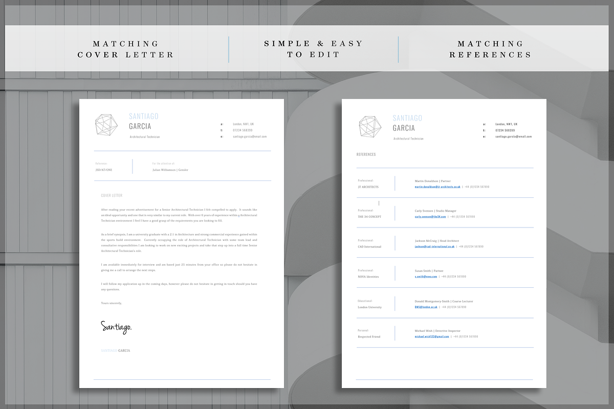 Architect Resume Template, a Resume Template by introDuice - CV / Resumes (Photo 4 of 6)