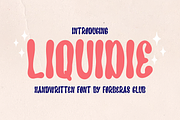 Liquidie | Fun Display, a Serif Font by Forberas Club (Thumbnail 1 of 8)