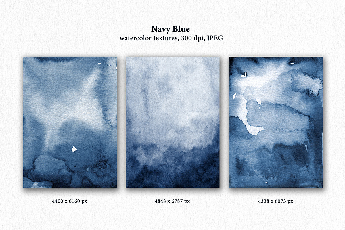Navy Blue watercolor textures, a Texture Graphic by Marmoris.Arts (Photo 6 of 9)