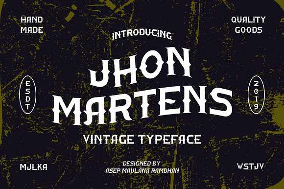Jhon Martens Vintage Typeface