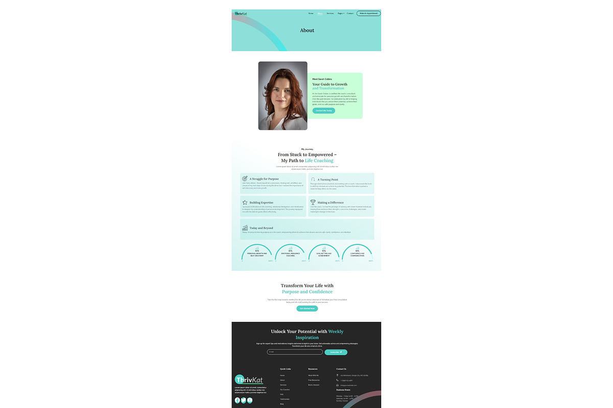 ThrivKat – Life Coach Template, a WordPress Template by AwaisTheTechie (Photo 5 of 10)