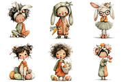 Cute And Funny Easter Kids Clipart, an Illustration by DreamArtGraphic (Thumbnail 4 of 5)
