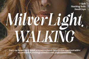 Milver Light Walking | 7 Font, a Serif Font by Natural Ink Studio