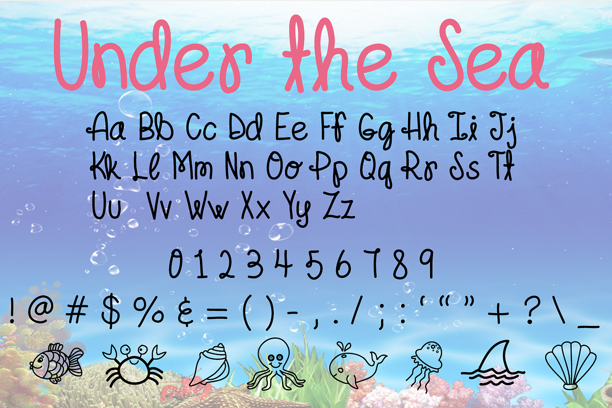 Under the Sea Font preview 2