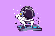 Cute Astronaut Playing Dj Electronic, a Technology Illustration by Catalyst Labs (Thumbnail 1 of 3)