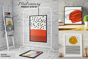 Mid century minimalist retro art 2
