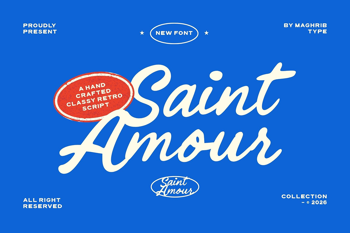 Saint Amour Duo Font, a Script Font by maghrib (Photo 1 of 12)