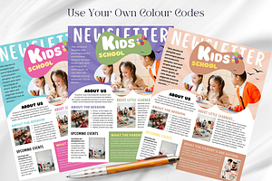 Kids Newsletter Canva Template