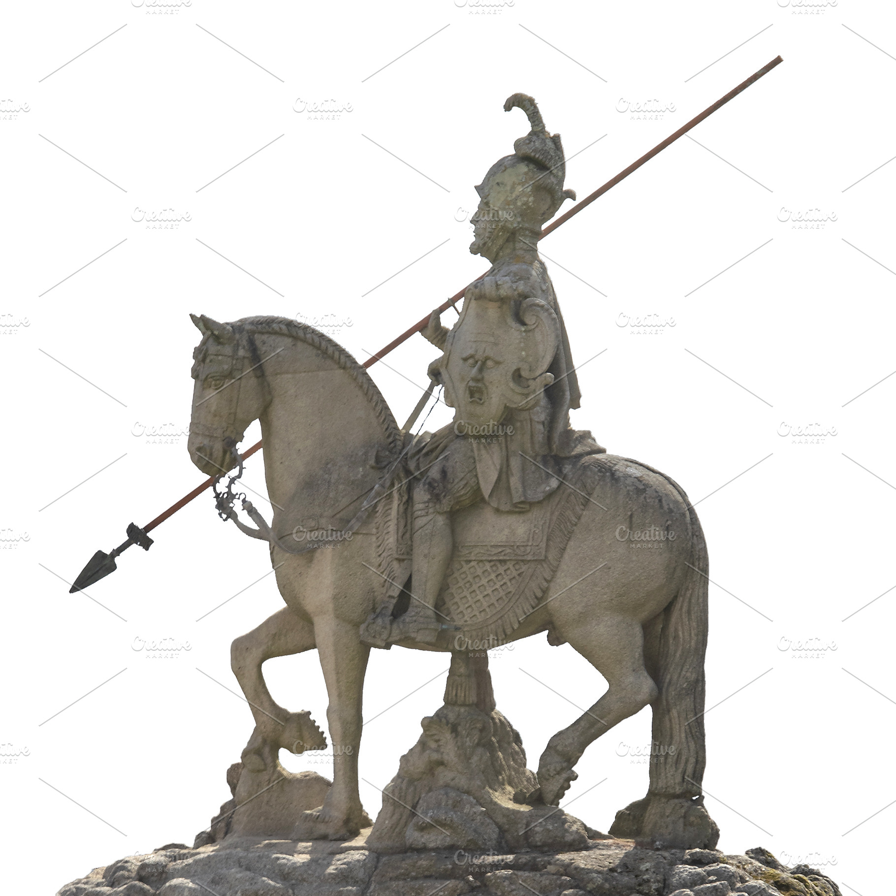 Equestrian statue isolated photo, an Arts & Entertainment Photo by DanFLCreativo