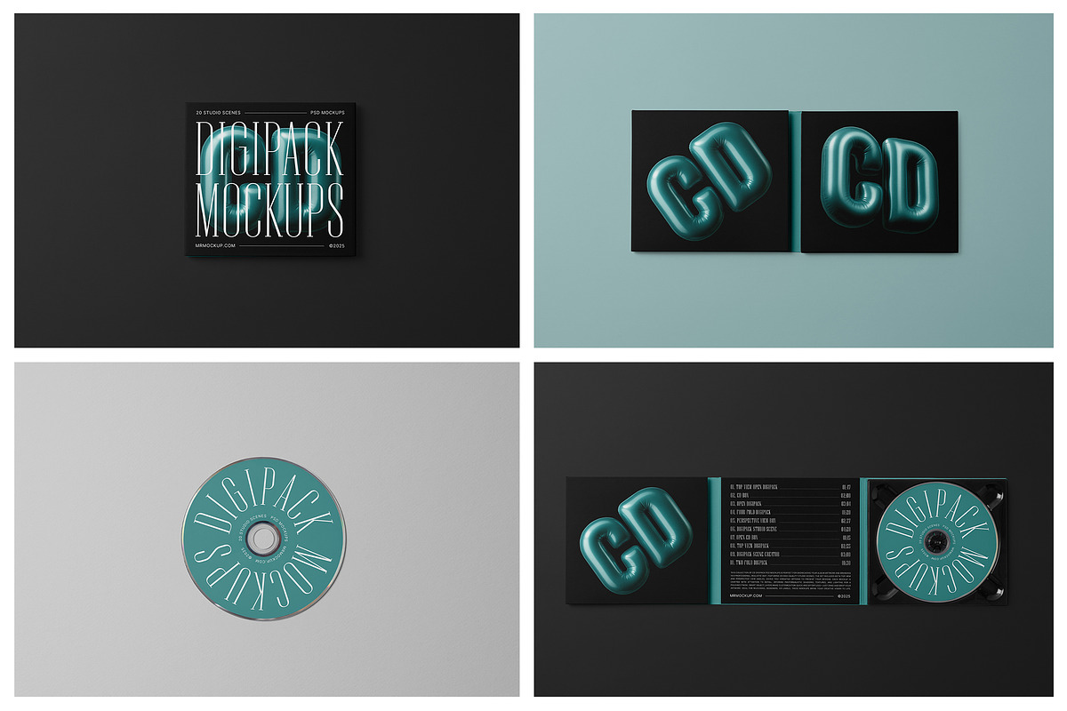 CD Digipack Mockups, a Packaging Mockup by Mr.Mockup™ (Photo 6 of 12)
