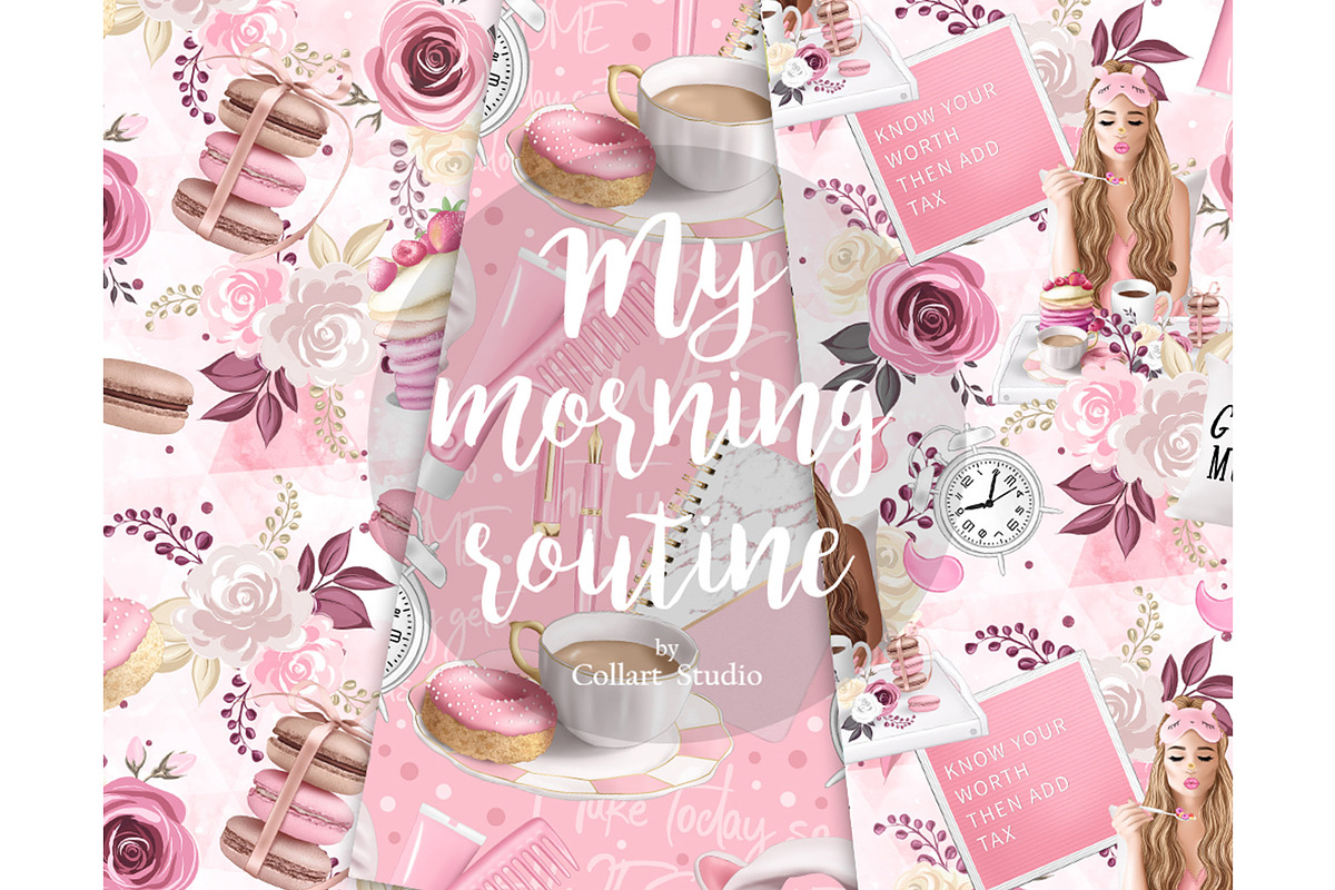 Breakfast digital paper, morning, a Pattern Graphic by Collart Studio (Photo 4 of 6)