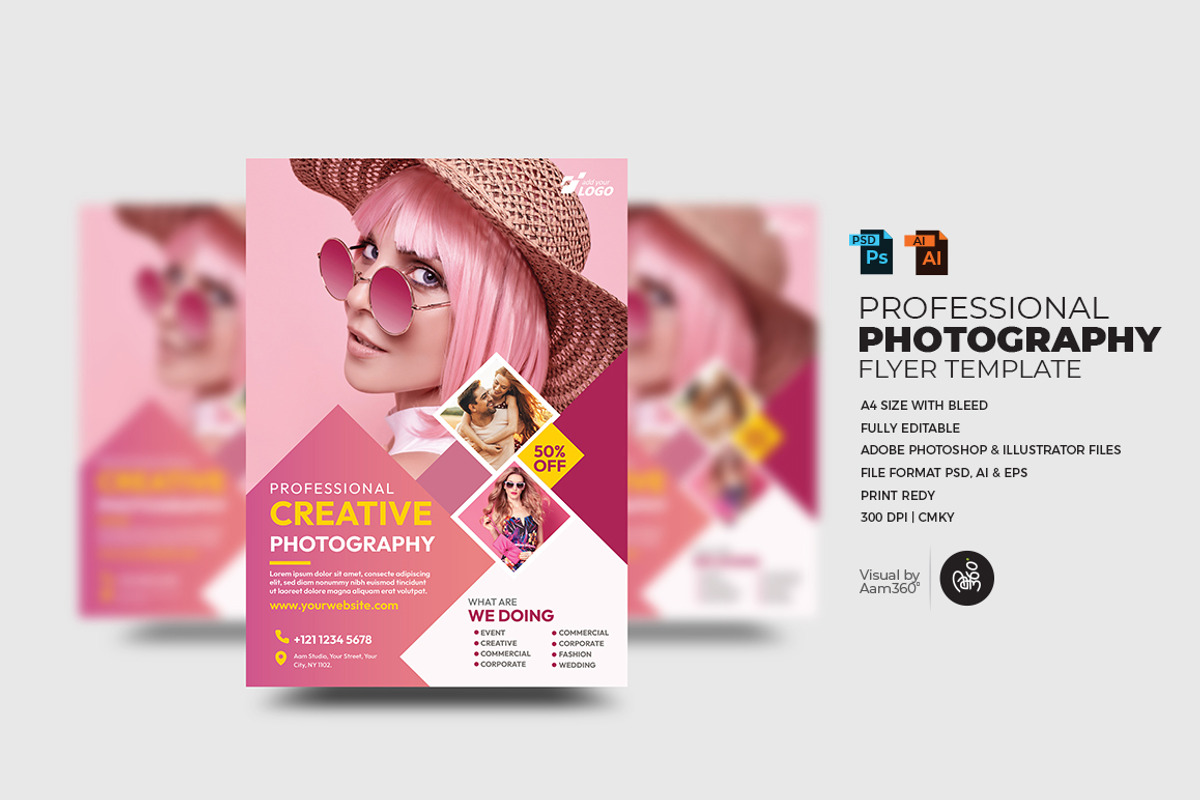 Photography Flyer Template, a Flyer Template by Aam360 (Photo 1 of 3)