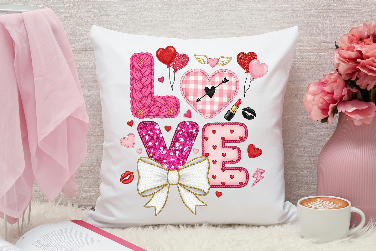 Crochet Love Valentine Day PNG, an Illustration by Canvas Craft (Photo 7 of 7)