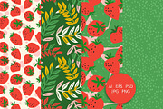 Strawberry. 12 seamless patterns, a Pattern Graphic by Nadia Grapes (Thumbnail 4 of 6)