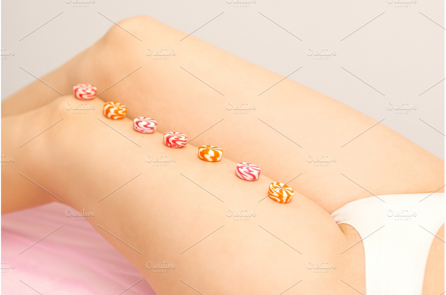 Depilation, waxing concept. Round, a Beauty & Fashion Photo by okskukuruza