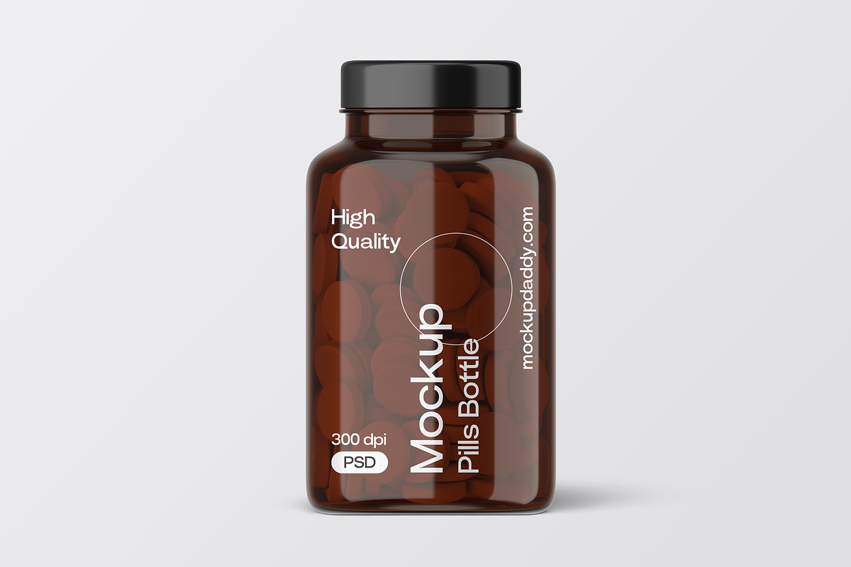 Vitamin & Supplement Bottle Mockup, a Cups & Container Mockup by Mockupdaddy (Photo 24 of 28)