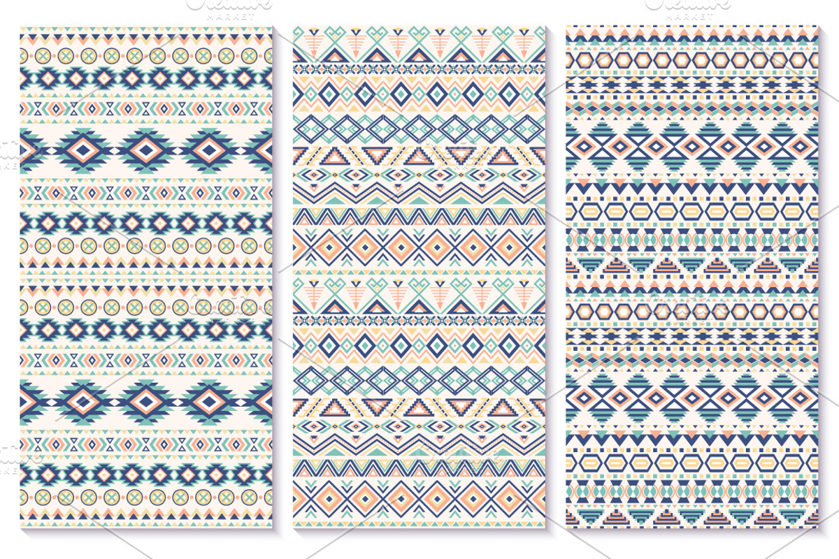 12 Aztec Seamless Patterns. Vector, a Pattern Graphic by Vodoleyka (Photo 3 of 6)