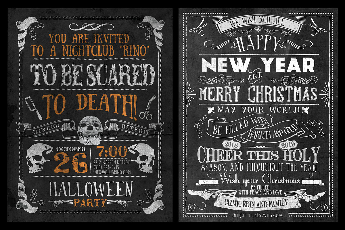 Twenty Editable Chalkboard Designs!, a Poster Template by the little wonder shop (Photo 2 of 9)