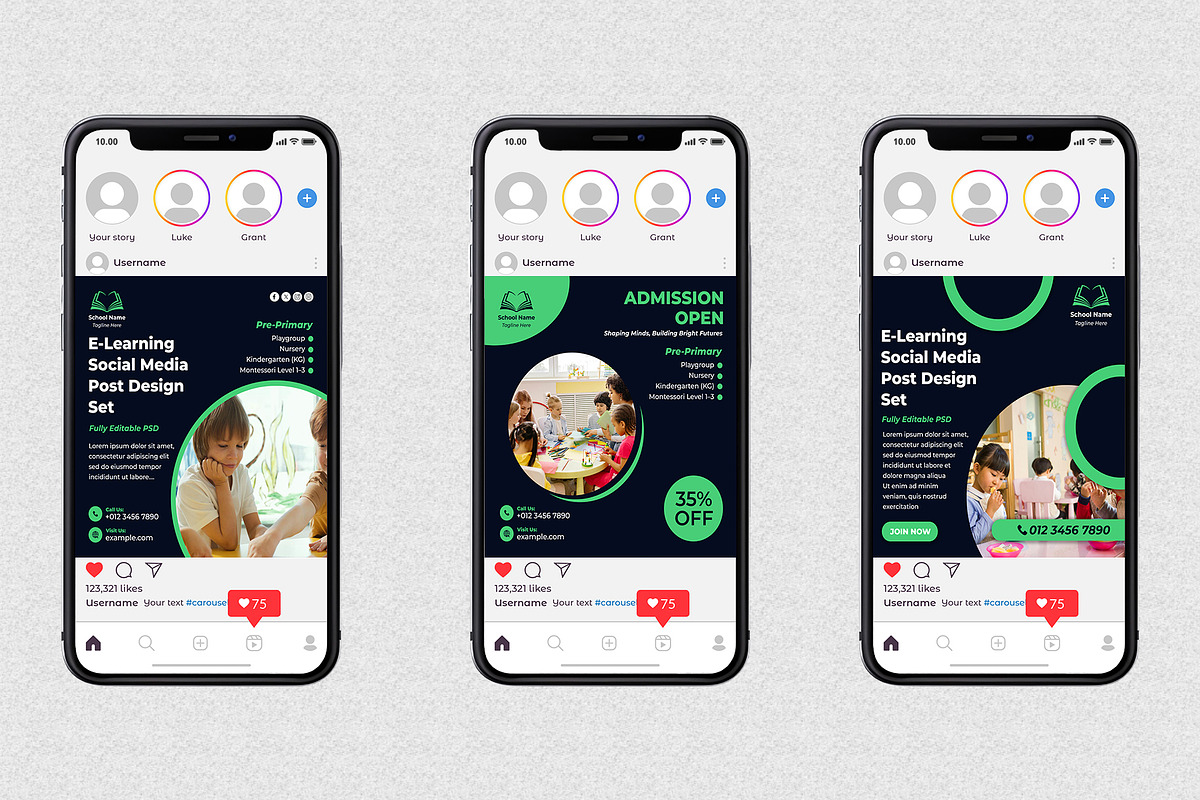 College Editable Instagram Post, a Social Media Template by Mohammad Sarfaraz (Photo 2 of 5)