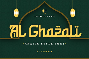 Al Ghazali - Arabic Style Font, a Font by Typebae