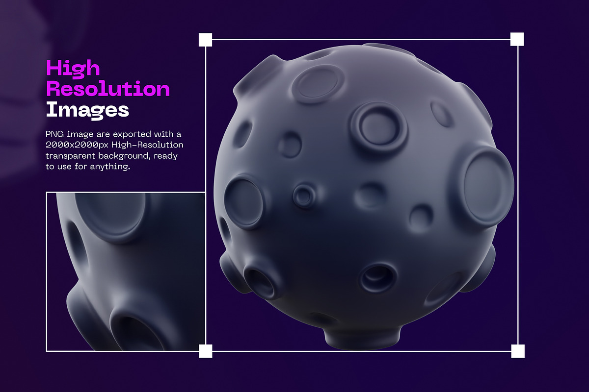 3D space icon pack, a Templates & Theme by Dope Design (Photo 4 of 9)