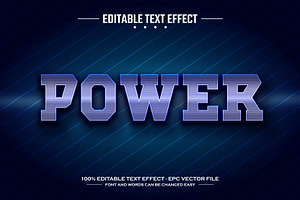 Power 3D Editable Text Effect