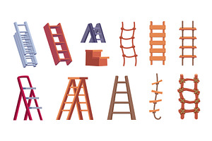 Rope ladders. Climbing tools, an Illustration by Onyx