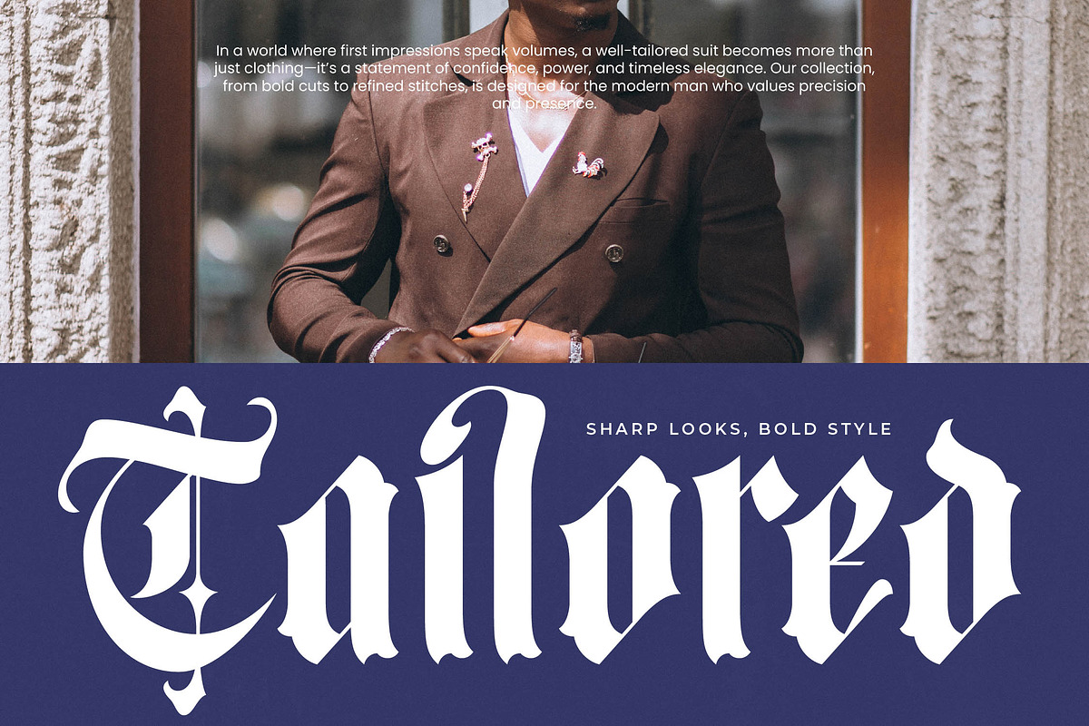 Mooltens Modern Blackletter Font, a Blackletter Font by timelesstype.co (Photo 10 of 20)