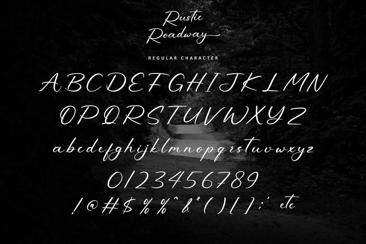 Rustic Roadway, a Handwritten Font by Letterara (Photo 10 of 13)
